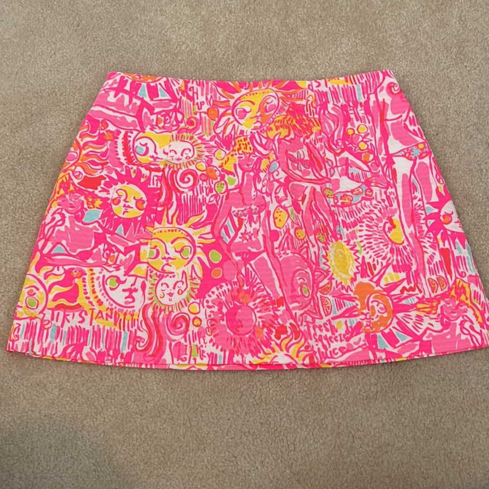 Lilly Pulitzer Pink and Yellow Mini Skirt - Picture 4 of 6